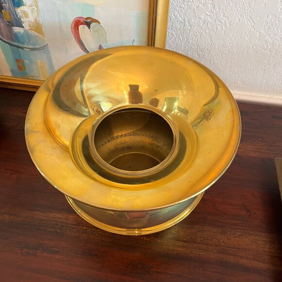 Vintage Brass Vase Cottagecore Grandpa Grandma Traditional Retro MCM Heritage - Picture 3 of 4